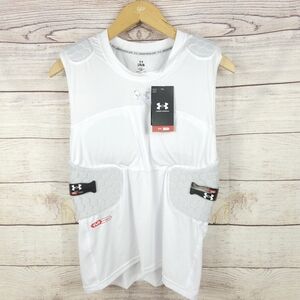 NEW Under Armour Women's White Size Large Gameday Armour GDA 7-Pad Top 1381075
